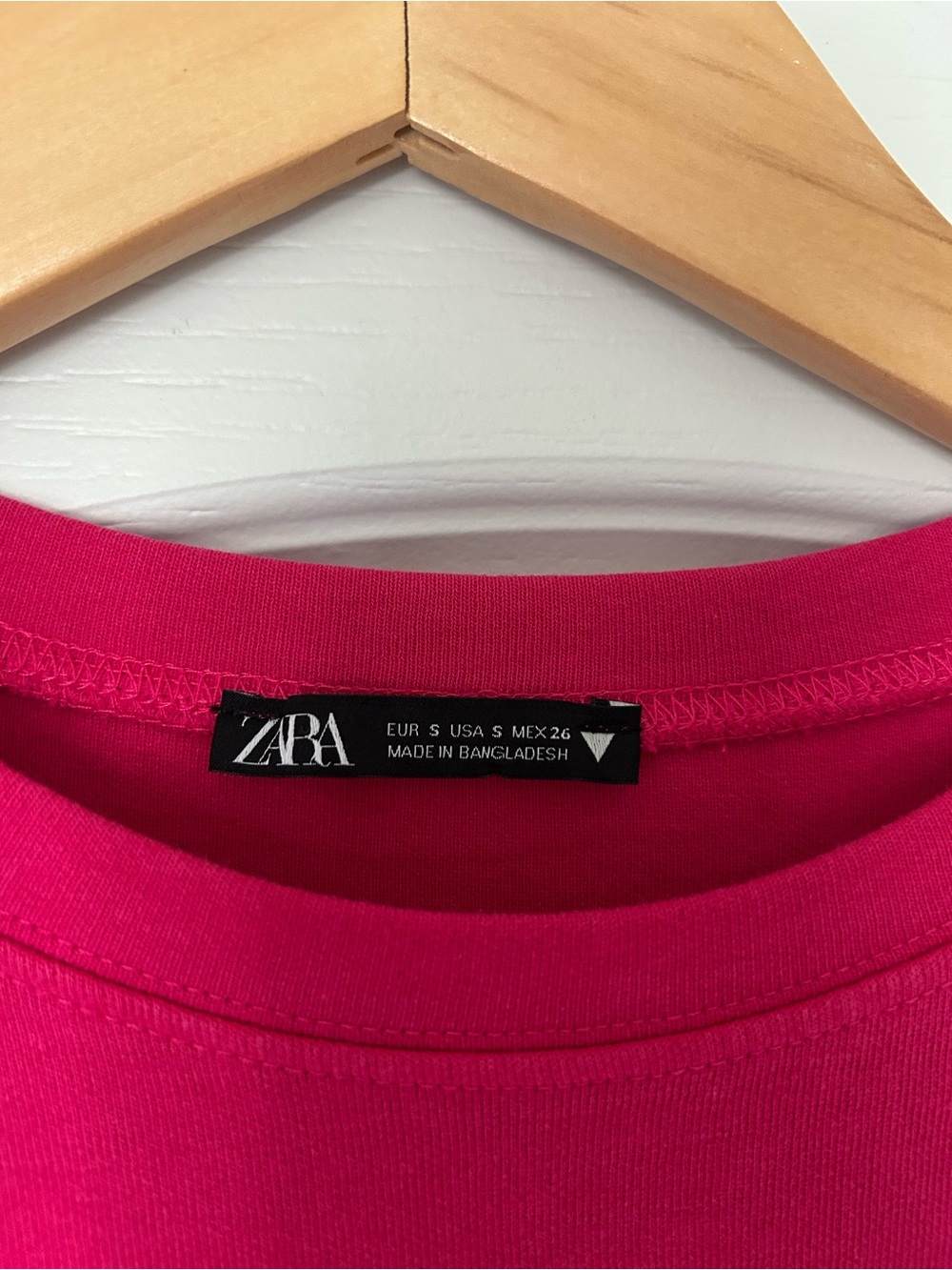 Zara Hot Pink Short-Sleeve Mini Dress - Picture 3 of 4